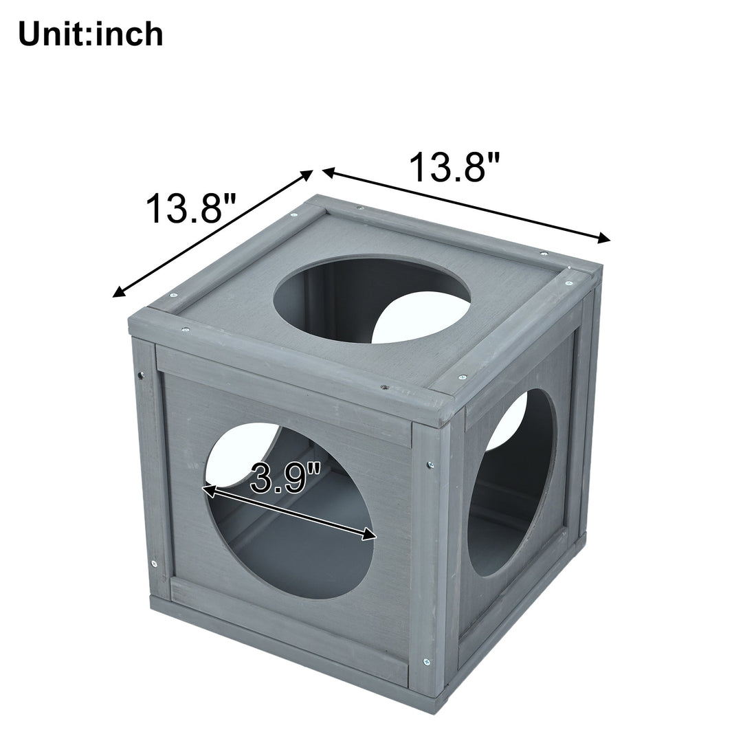 Catio Outdoor Cat Enclosure with Double Enter Doors, Grey Climbing