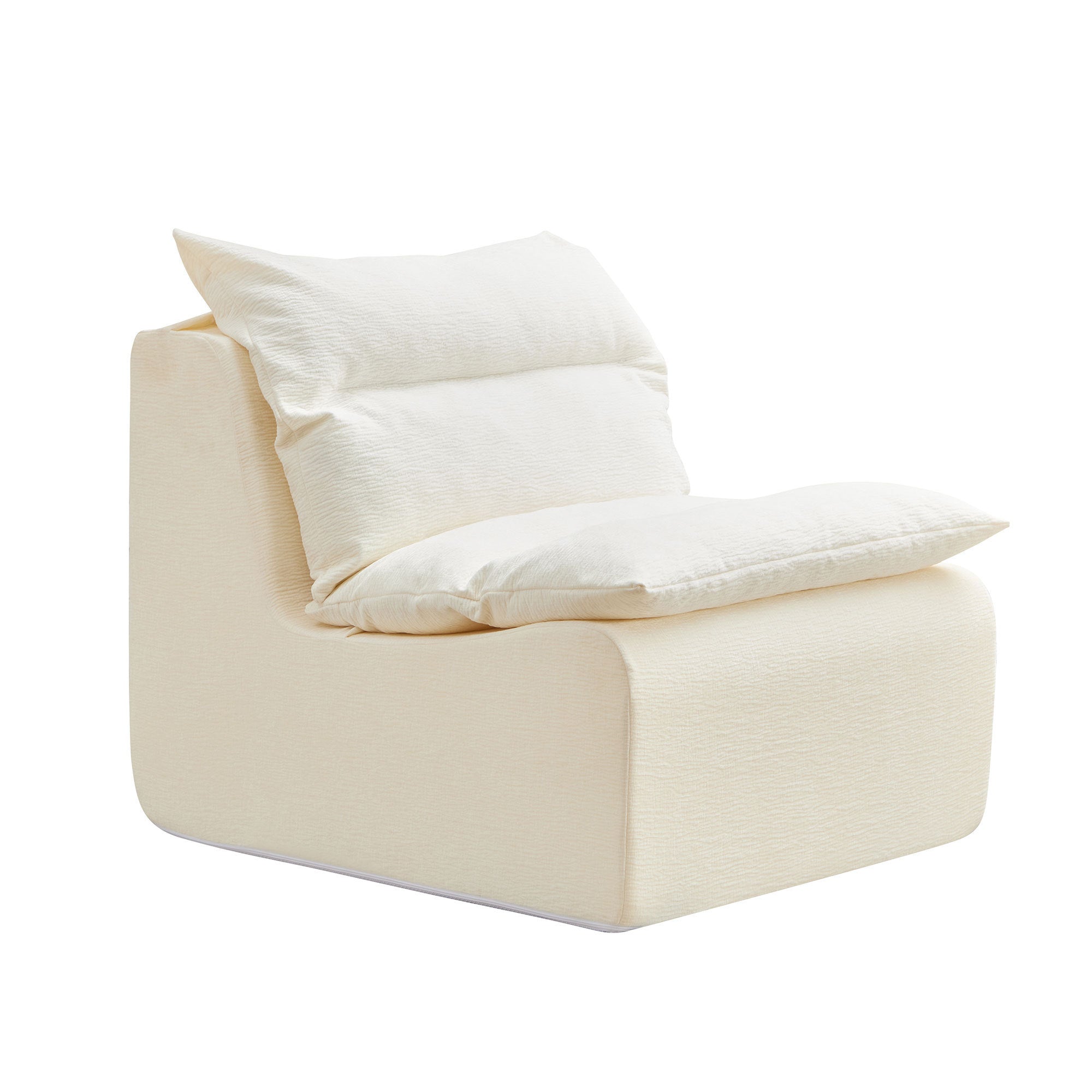 Accent Armless Chair Lazy Floor Seating, Leisure Accent Single Couch