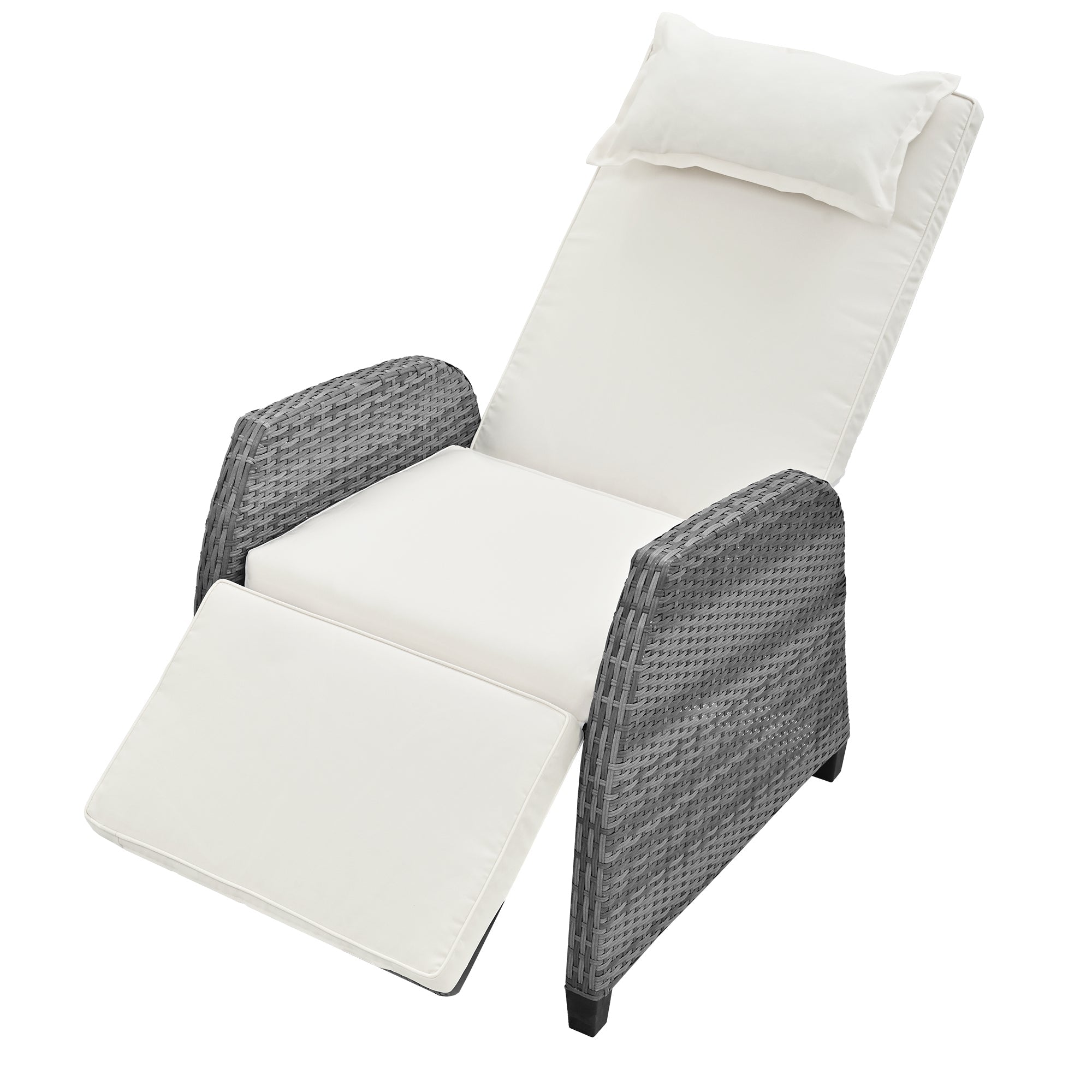 Outdoor Rattan Two-person Combination With Coffee Table, Adjustable,