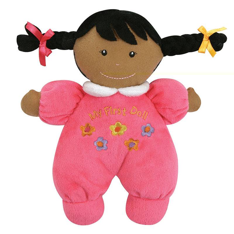 My First Doll in Hot Pink | African-American Soft Plush 8" Doll | Baby
