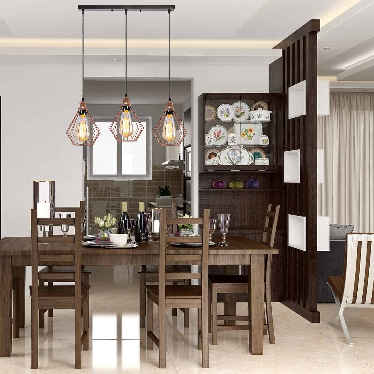 Linear Cage Pendant Light Fixture~3775