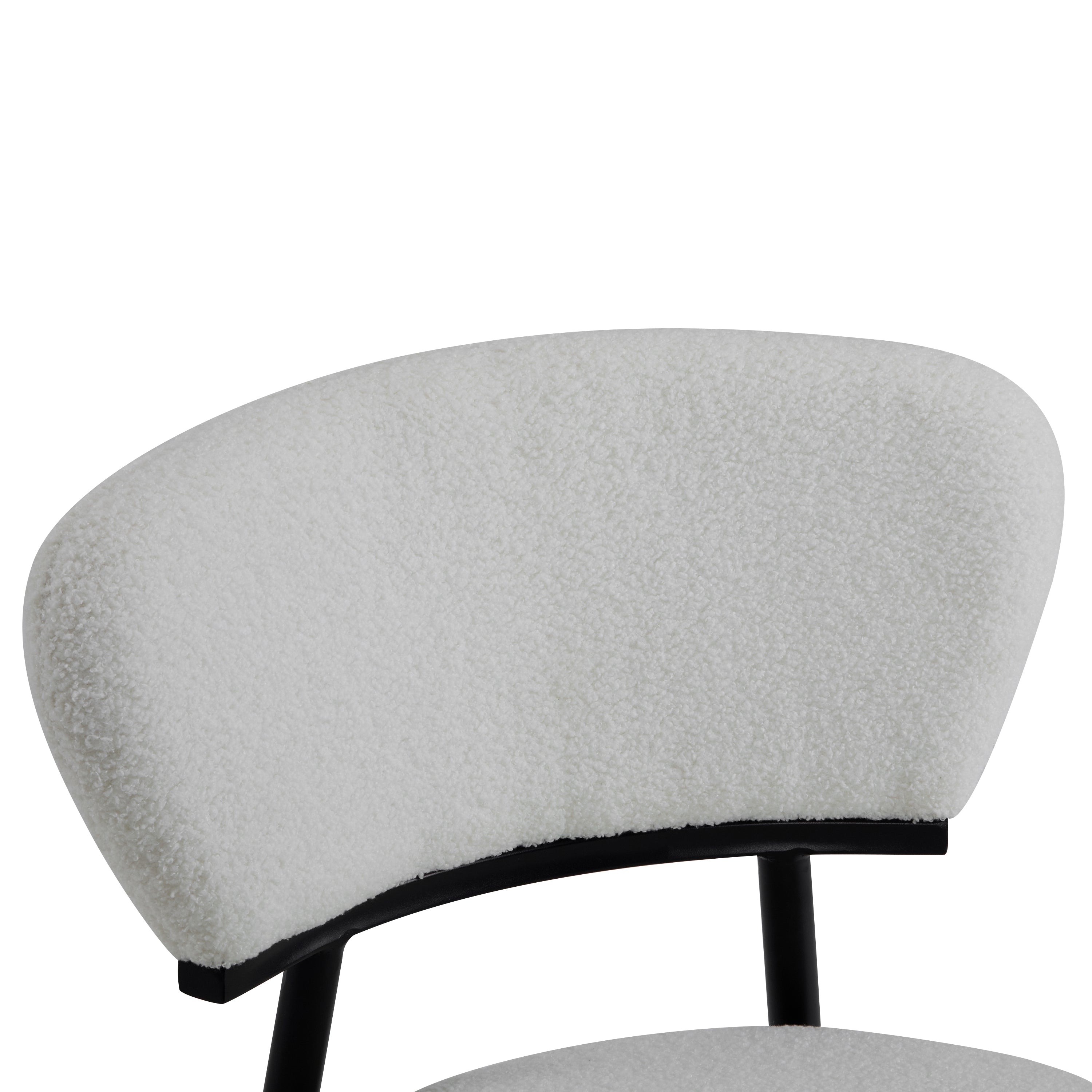 Upholstered Dinning Chair Set of 2-White