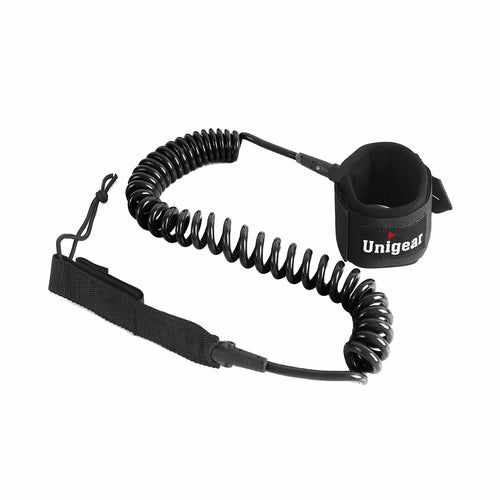 Coiled SUP Leash 10 feet with Waterproof Pouch