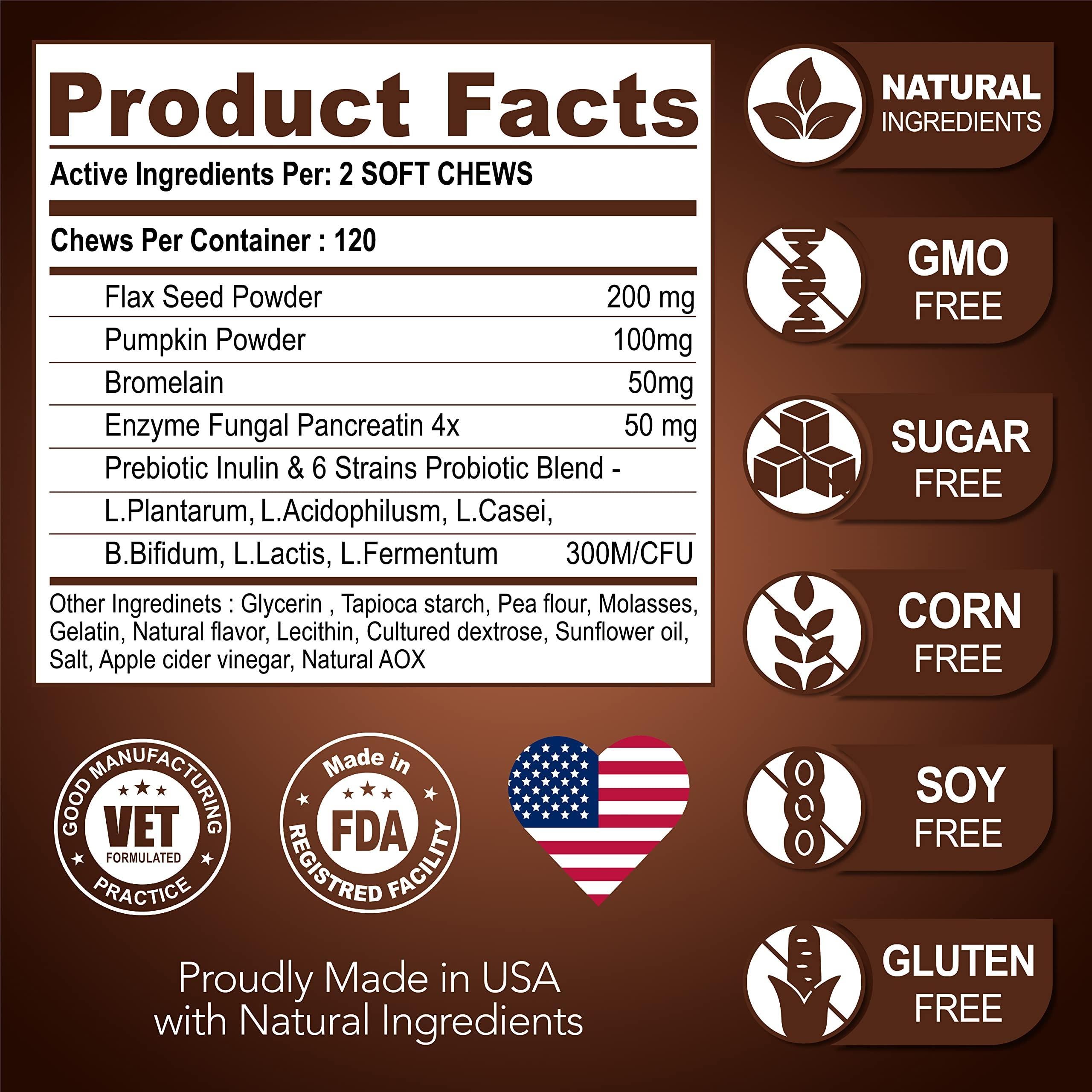 Great Poop Probiotics for Dogs Dog Stool Softener Fiber for Dogs