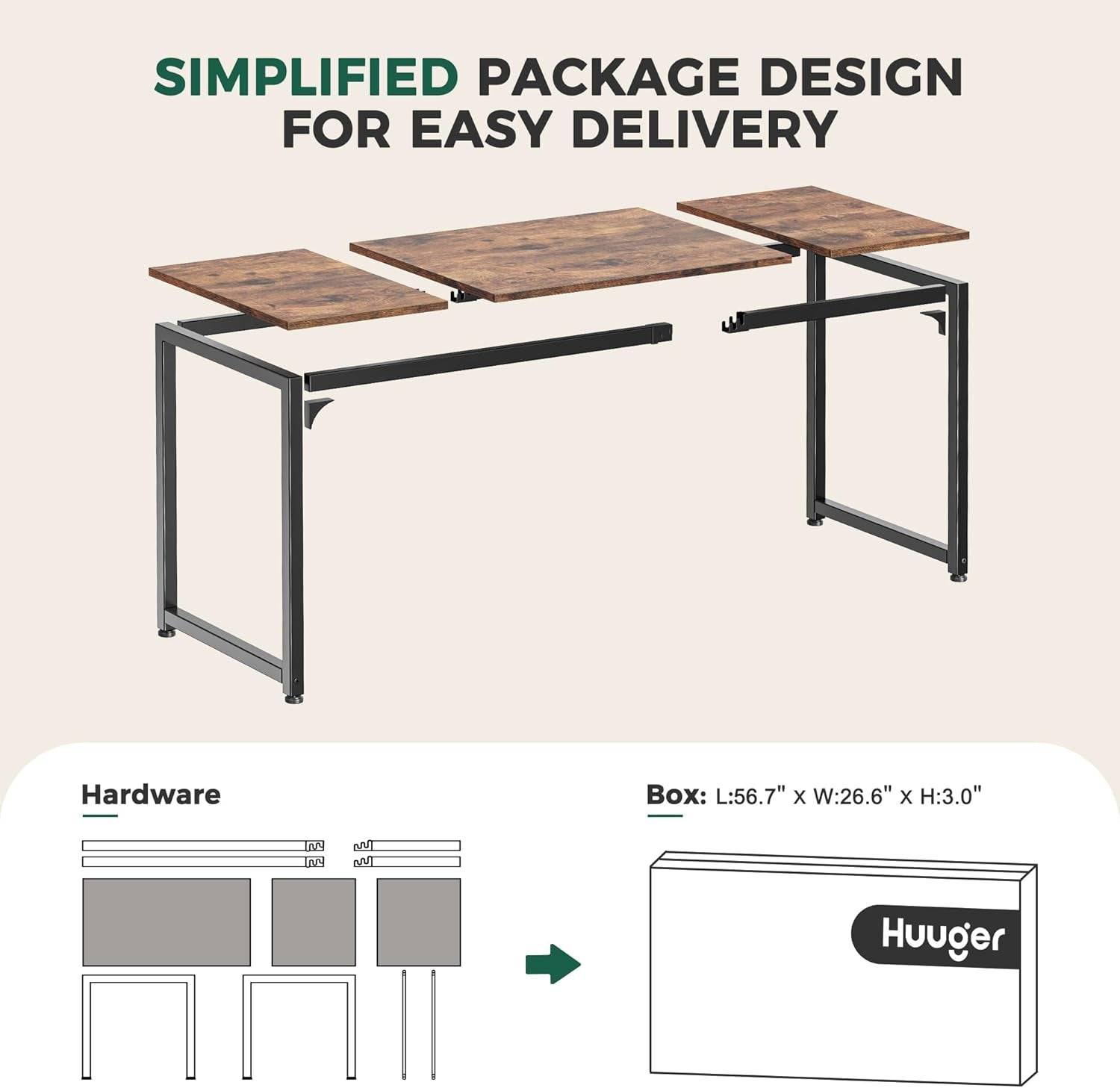 Computer Desk, 80 Inch Office Desk, Gaming Desk with Storage, Writing