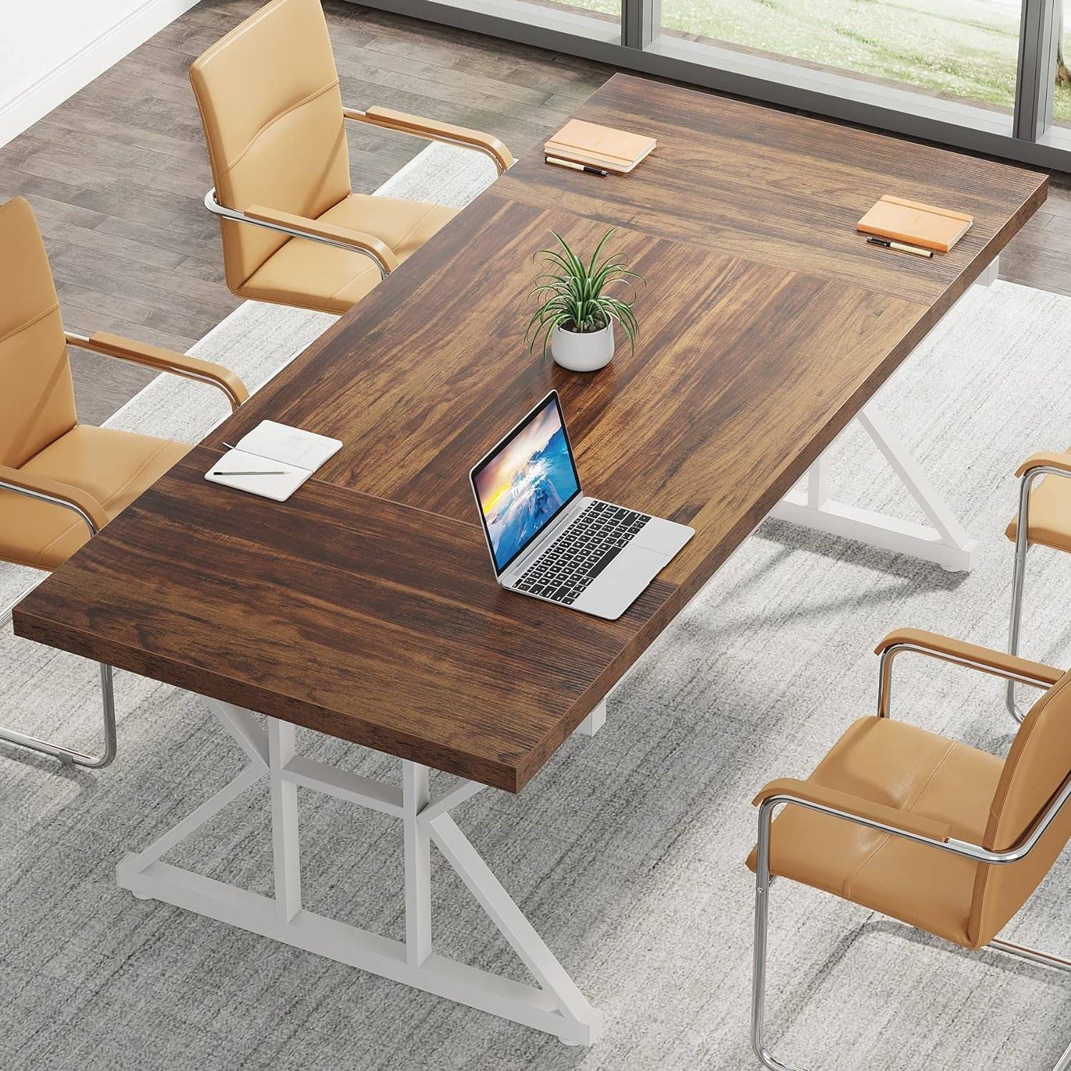 70.8-Inch Executive Desk, Large Computer Office Desk Workstation,