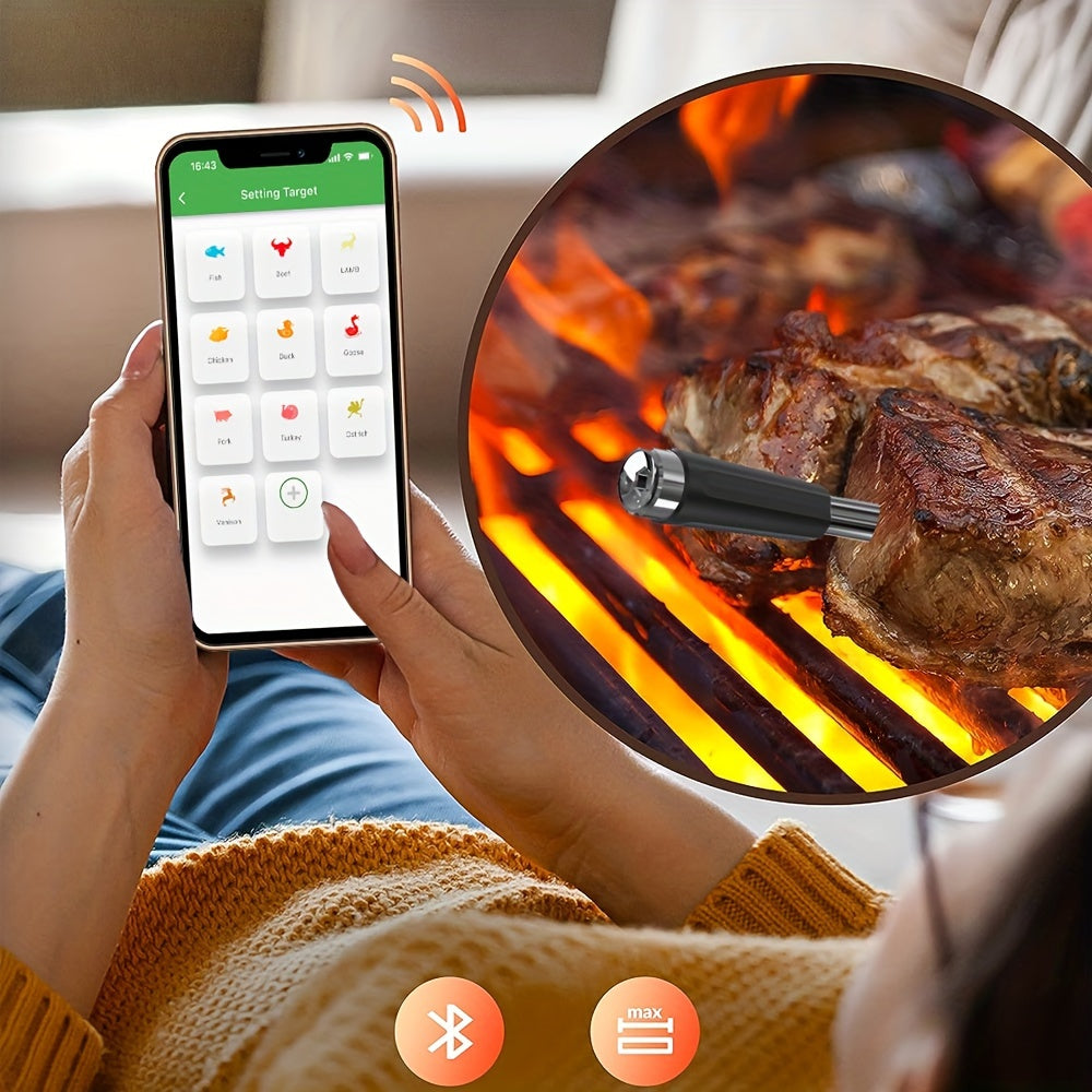 Smart BBQ Thermometer with 16ft Range