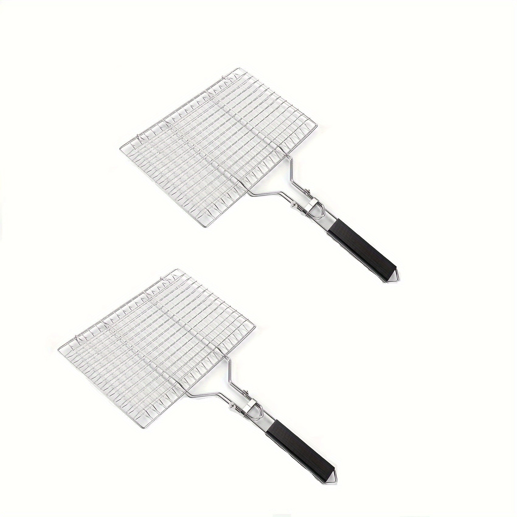 Large Capacity Stainless Steel Rustproof Nonstick BBQ Grilling Basket With Handle