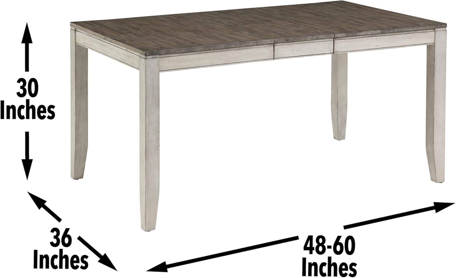 Furniture Abacus Rectangular Dining Table, 48"-60" Table W/ 12"