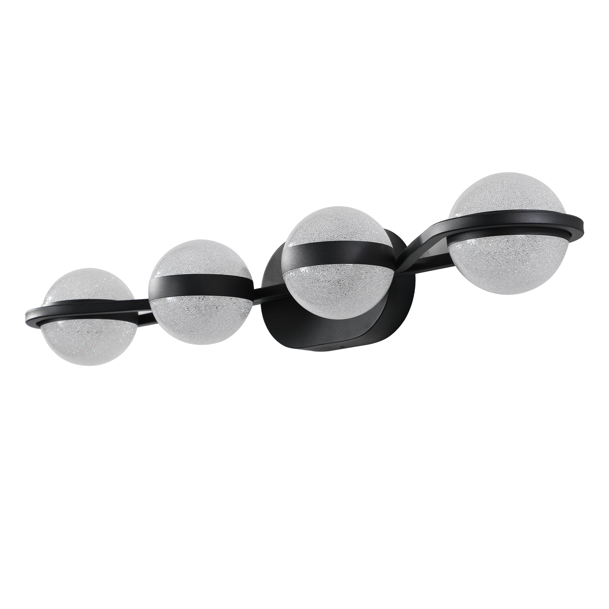 Modern Minimalist Bathroom Vanity Light, LED 4 Bulb Frosted Glass