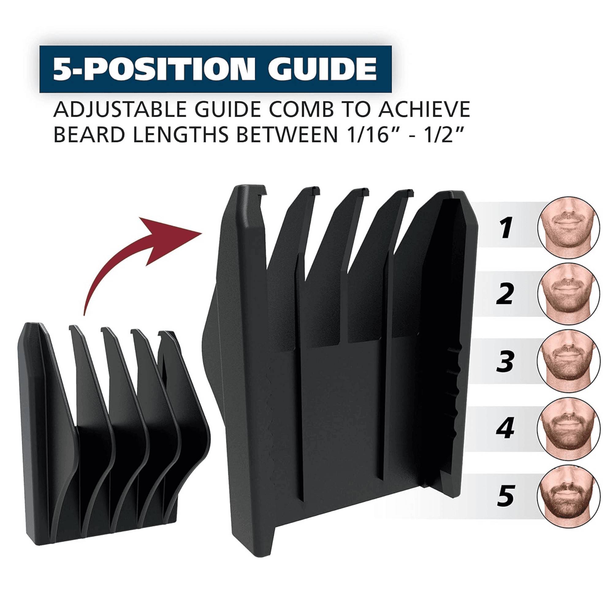 Wahl Battery Operated Beard and Nose-Hair Trimmer Mens Grooming