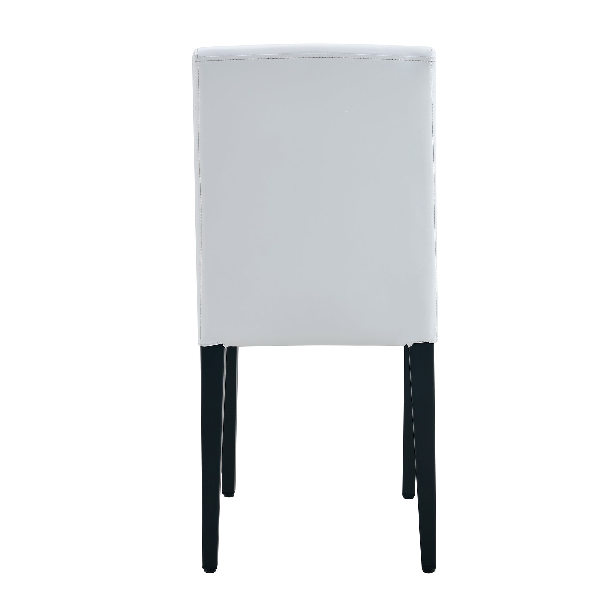 Four White PU dining chairs, simple and versatile, comfortable and