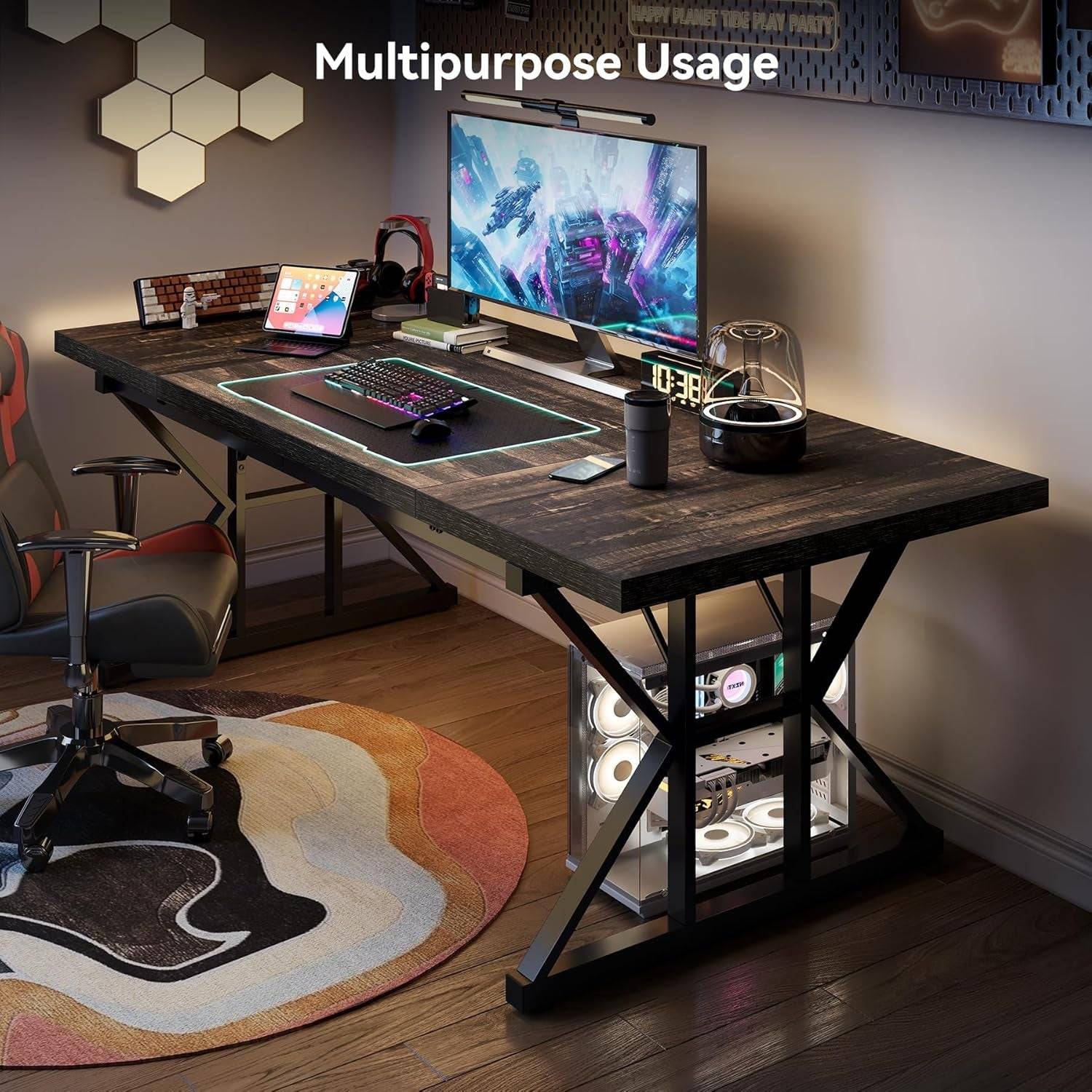 70.8-Inch Large Executive Desk, Extra Long Computer Office Desk
