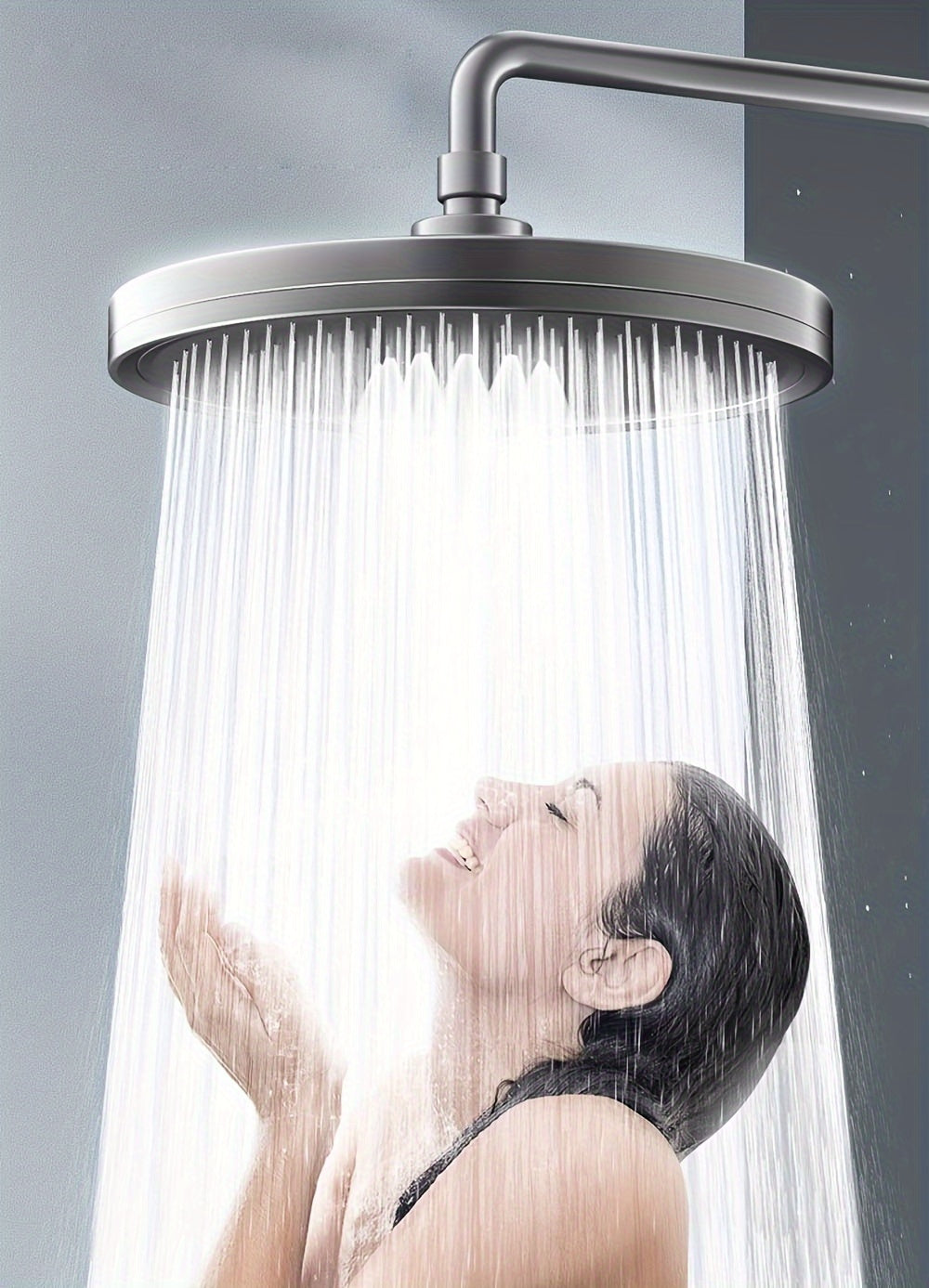 1pc Premium High-pressure Shower Head - Top Spray, Wide Coverage, Lotus Design - Durable, Pressurized, Single-head for a Luxurious Bath Experience - Perfect Household Bathroom Accessory