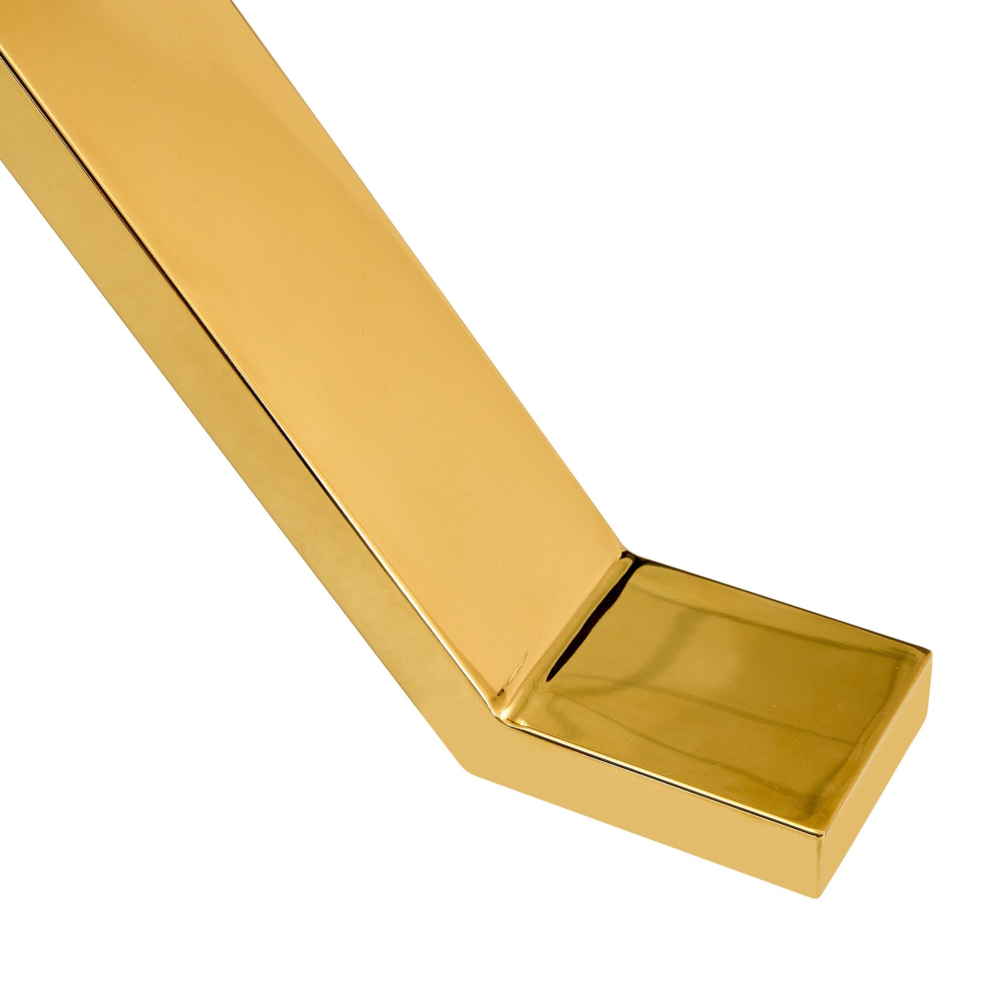 Modern tempered glass dining table. Large modern office desk with gold