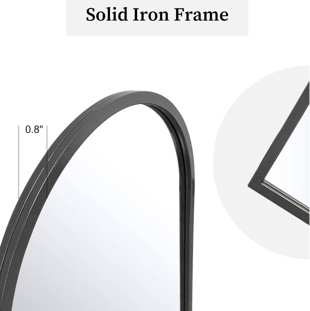 Black Arch Wall Mirror Modern Bathroom, Living Room