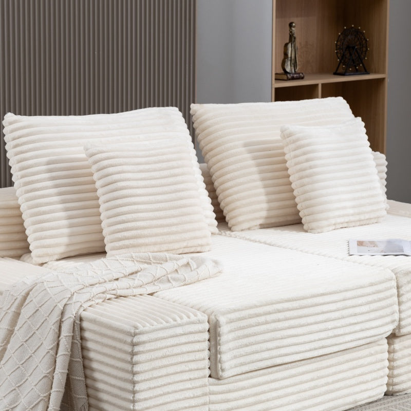 Double Lounge Chaise,Cloud Plush Sofa Bed,Upholstered Boneless Cloud