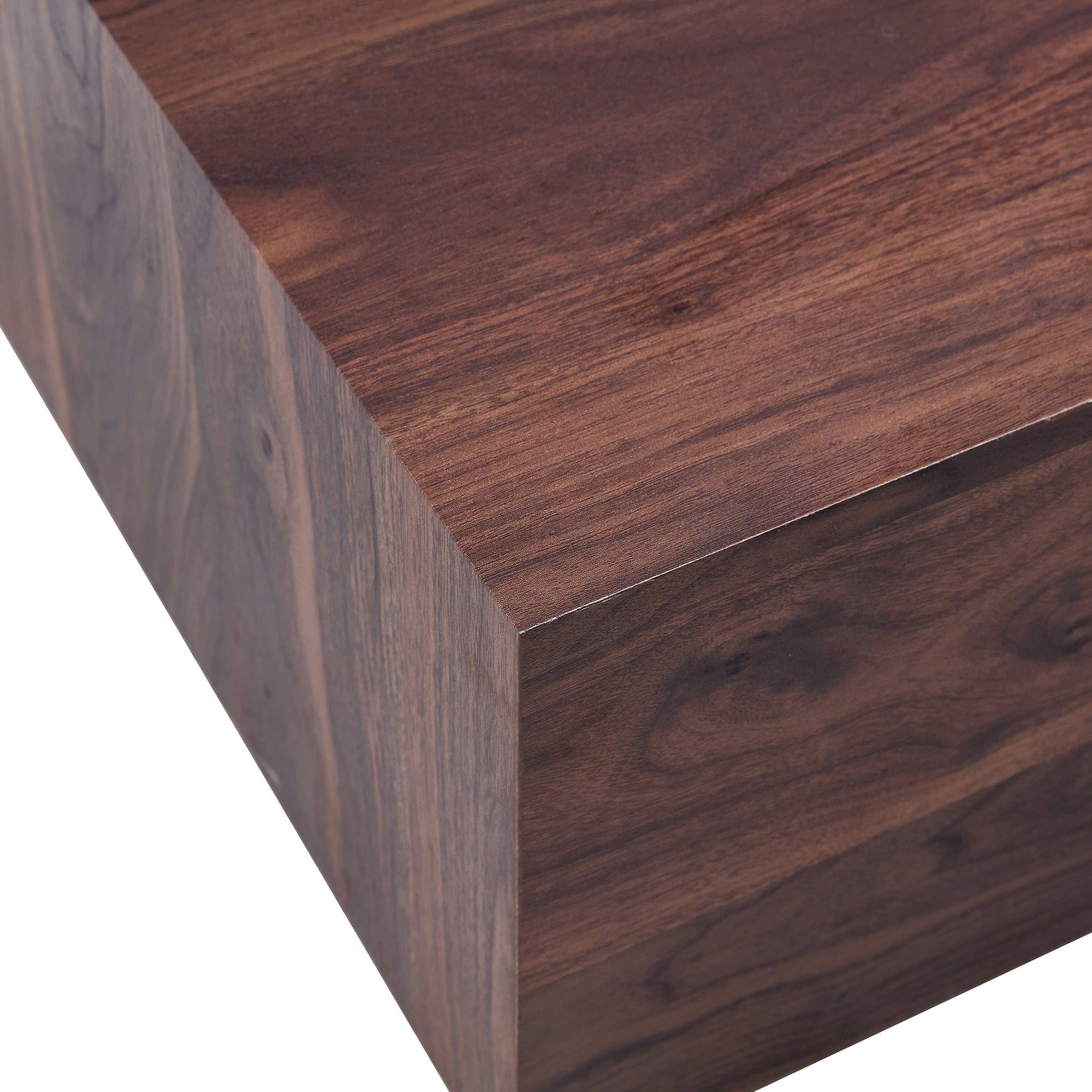 39.3*23.6*12 Inch Walnut Wood Grain MDF Coffee Table - Luxurious