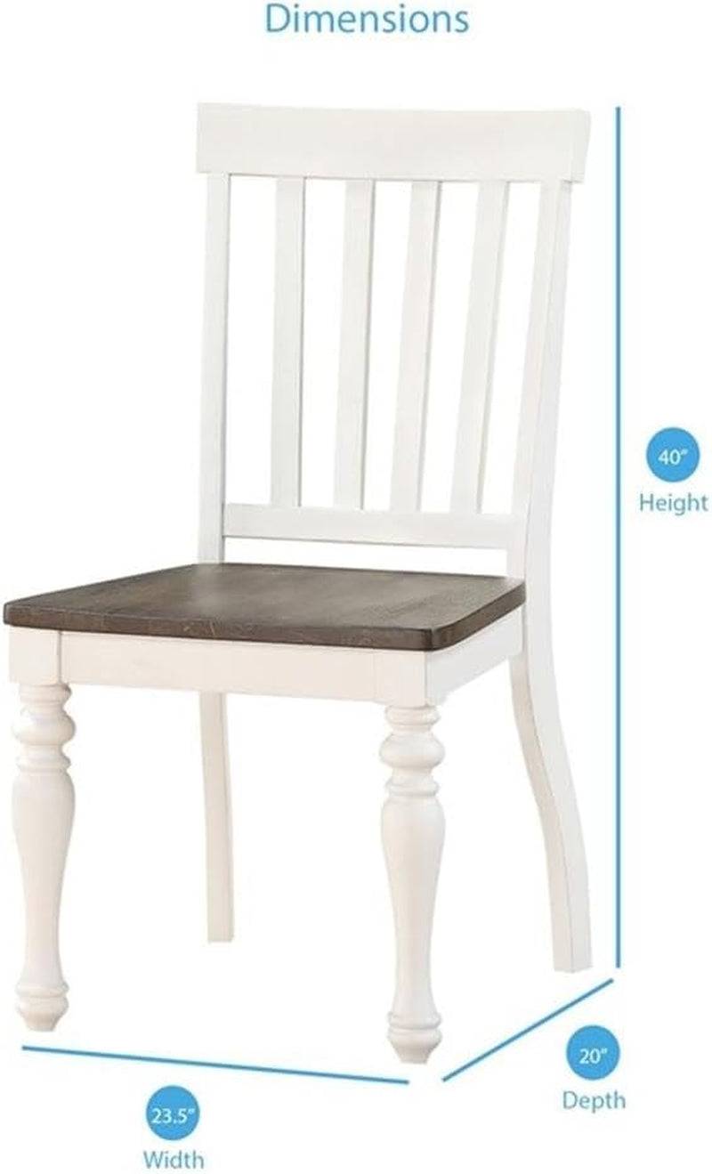Furniture Joanna Side Chair, Set of 2 Chairs, Farmhouse Style, 2-Tone