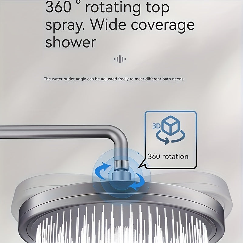 1pc Premium High-pressure Shower Head - Top Spray, Wide Coverage, Lotus Design - Durable, Pressurized, Single-head for a Luxurious Bath Experience - Perfect Household Bathroom Accessory