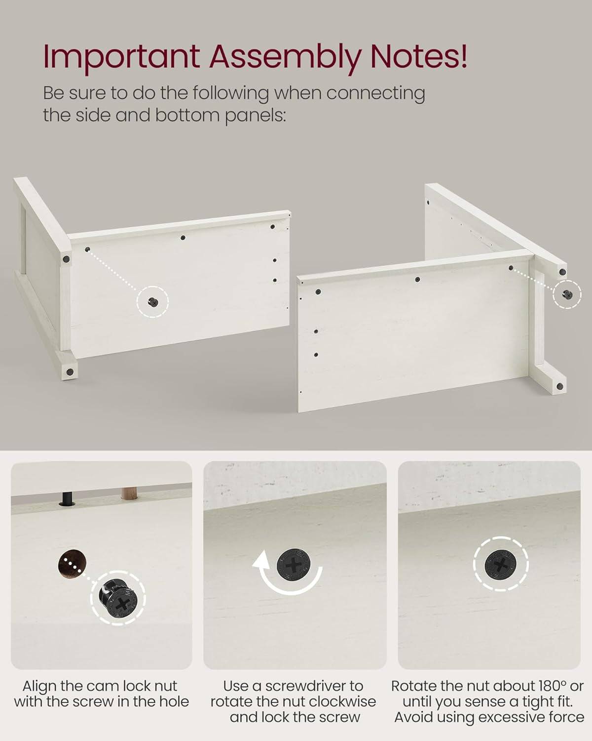 Rustic White Honey Brown Buffet Cabinet with Shelves