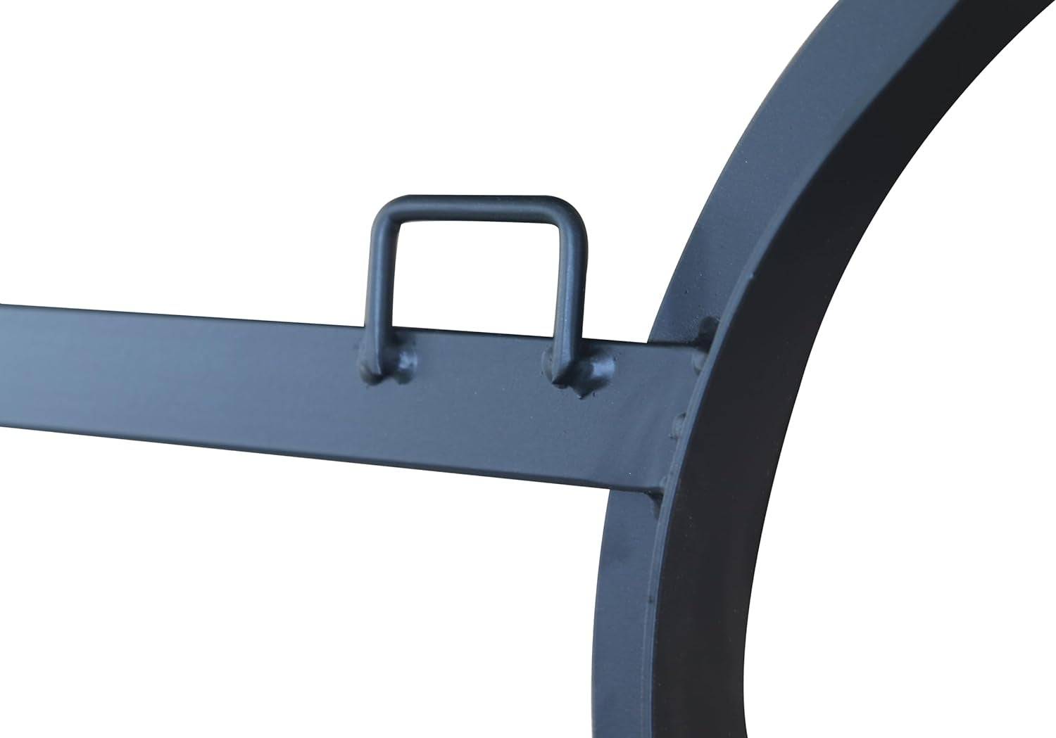 30X35 Inch Irregular Black Metal Framed Bathroom Mirror with Wavy