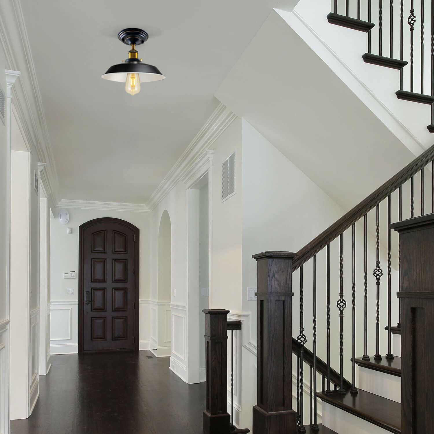 Metal Bowl Lampshade Flush Mount Ceiling Light Fixture ~1209