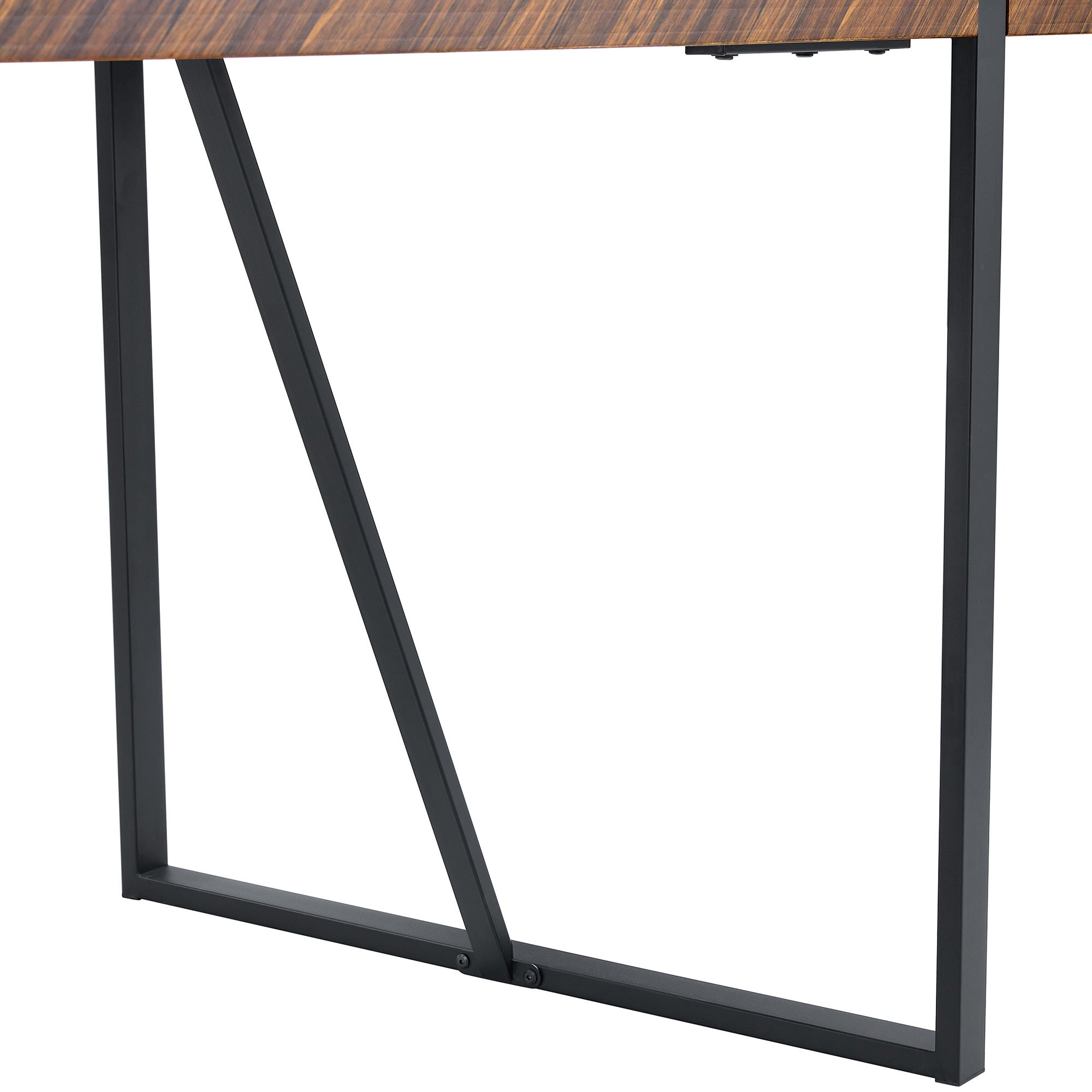 A minimalist retro rectangular dining table with a specially textured