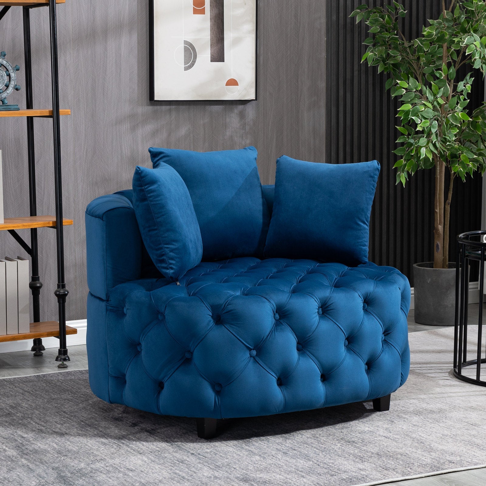 A&A Furniture,Accent Chair / Classical Barrel Chair for living room /