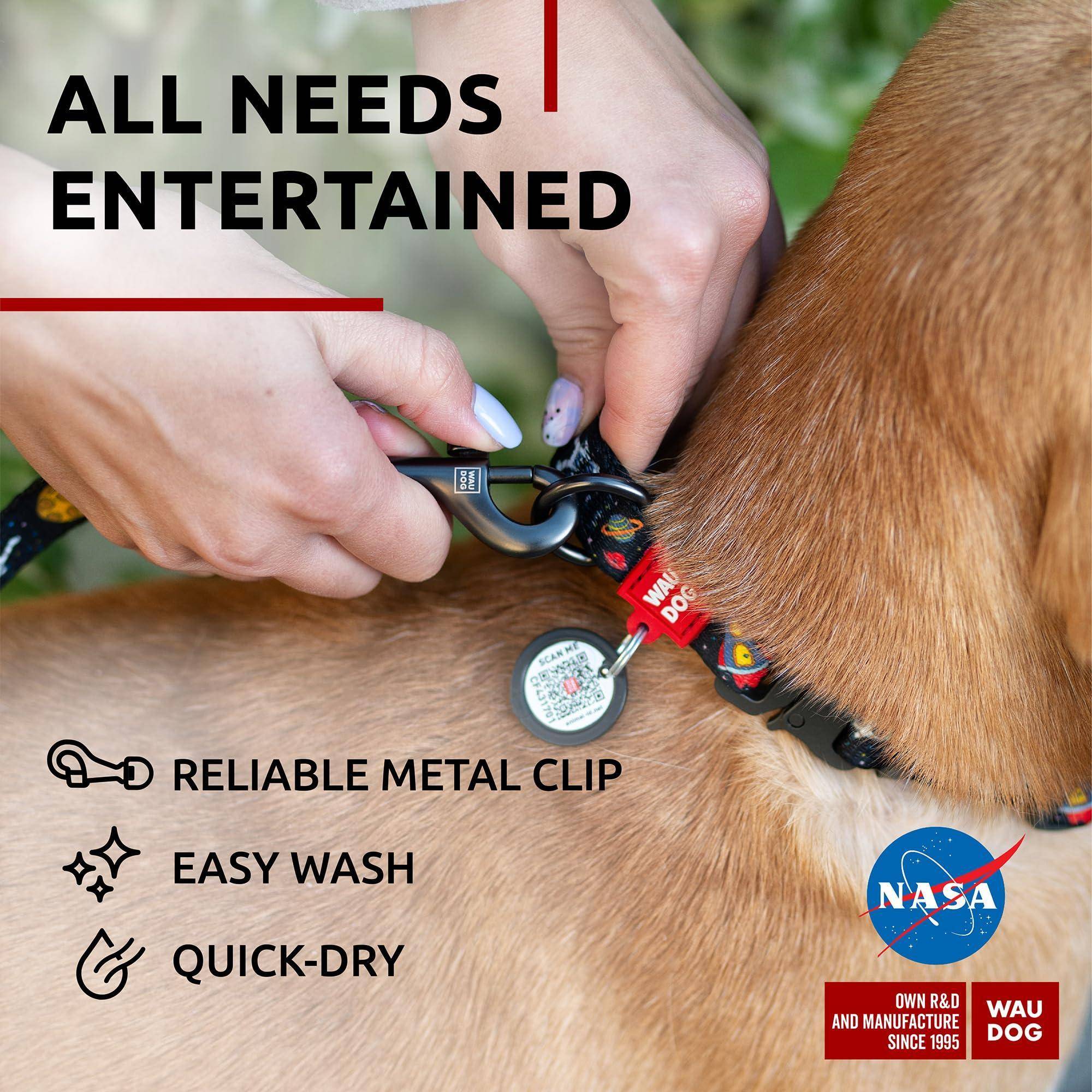WAUDOG Nylon Dog Leash for Small Dogs and Medium Dogs 4 Ft Strong