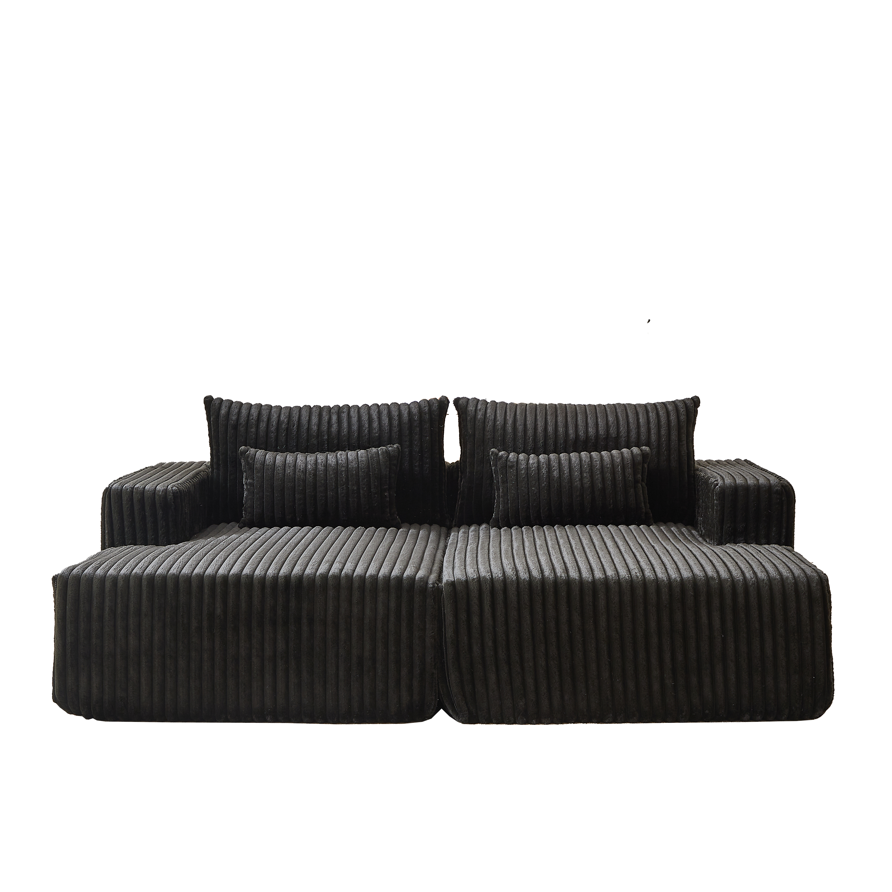 87" Oversized Sectional Lounge Chaise ,No Assembly Required,Cloud