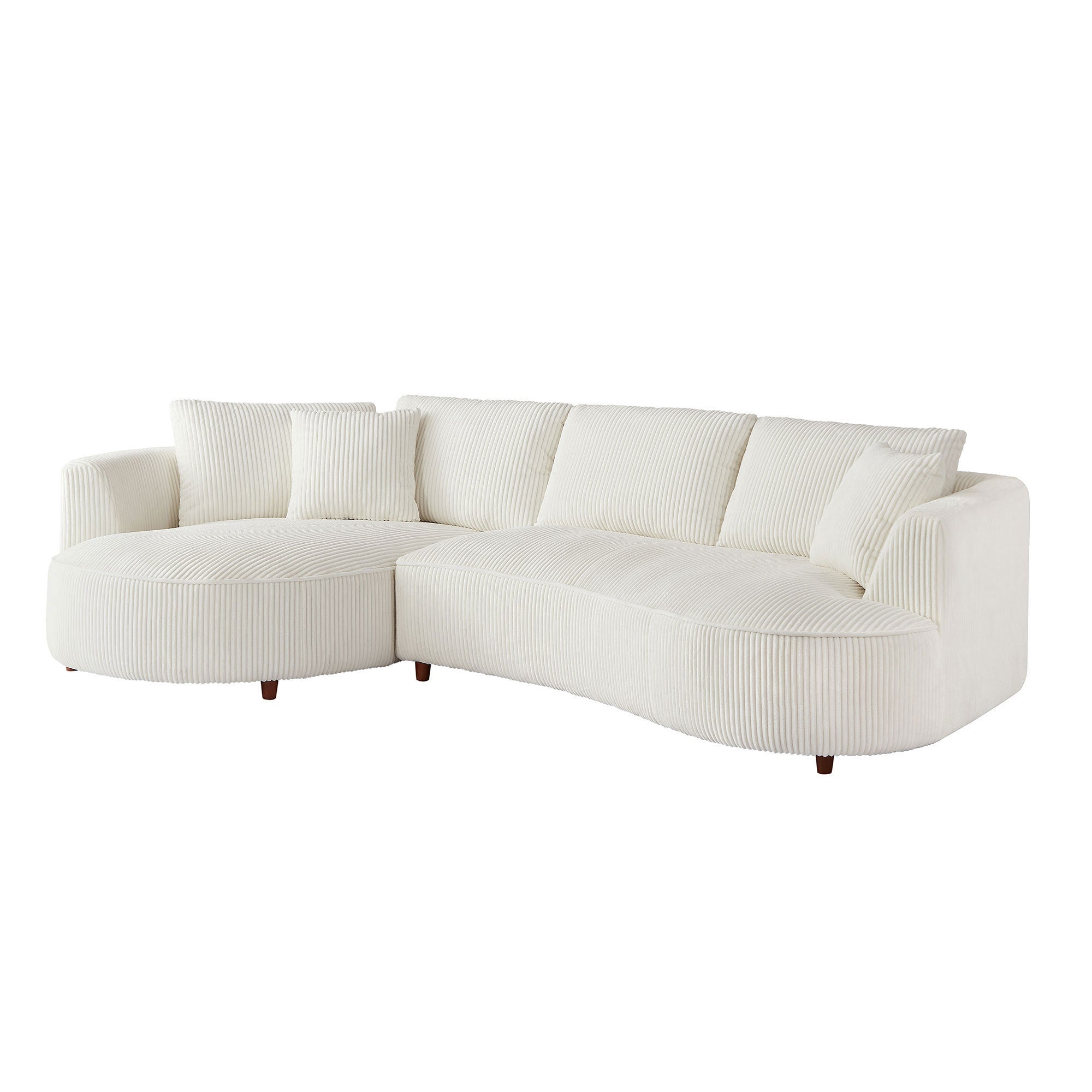 122.04 inch Oversized Sectional Sofa, Modern Couch with Chaise, Comfy