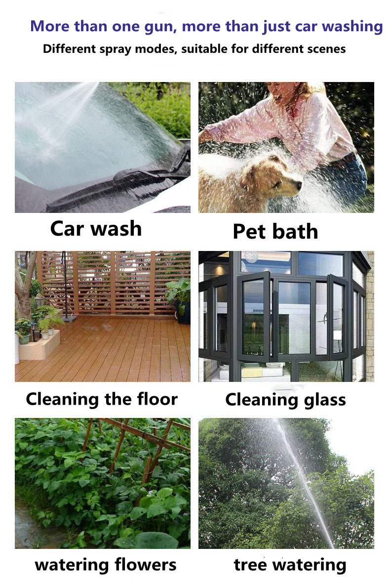 1pc Portable High Pressure Water Gun, Car Washer Garden Watering Hose Water Spray Foam Nozzle For Cars, Home, Garden Use