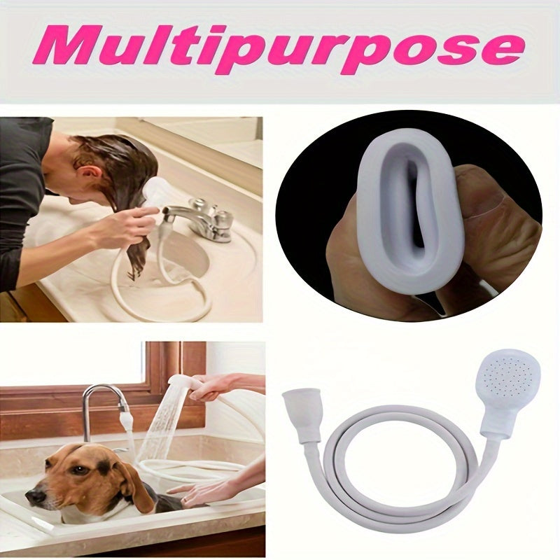 1pc Quick-Connect Portable Shower Head Attachment - Effortless Hair Washer & Pet Groomer - Durable Multifunctional Spray Nozzle for Sink Faucets - Easy Indoor/Outdoor Use
