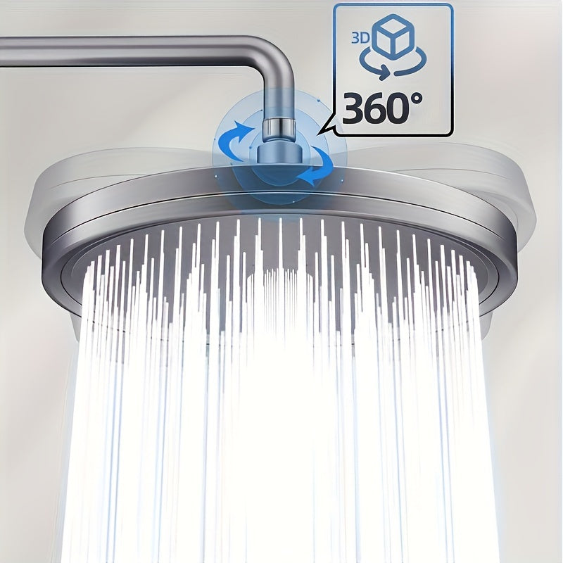 1pc Premium High-pressure Shower Head - Top Spray, Wide Coverage, Lotus Design - Durable, Pressurized, Single-head for a Luxurious Bath Experience - Perfect Household Bathroom Accessory