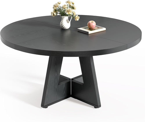 round Dining Table for 4-6 People, 47 Inches Dining Room Table with