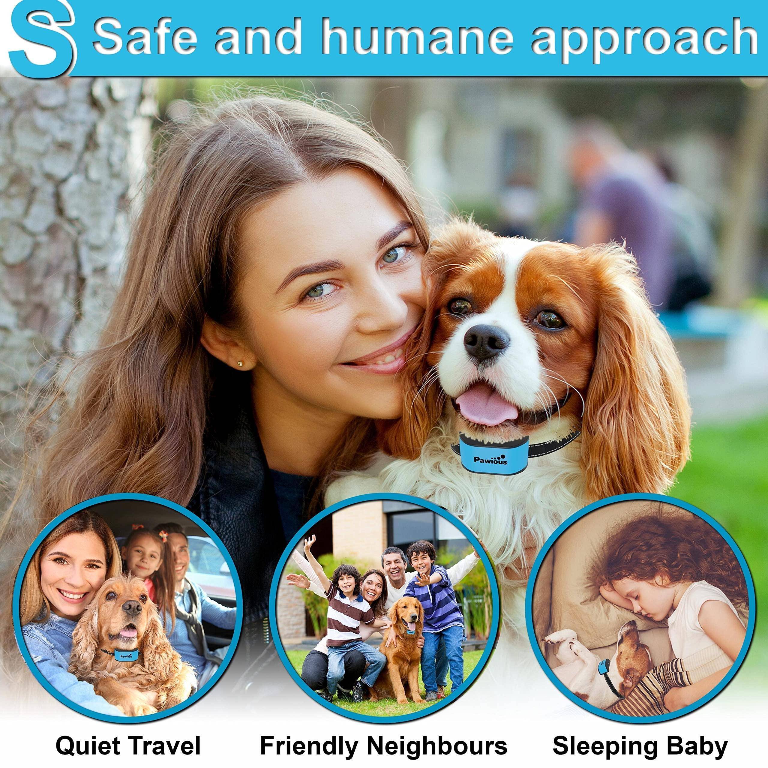 Small Dog Bark Collar Humane No Shock Rechargeable Anti Barking