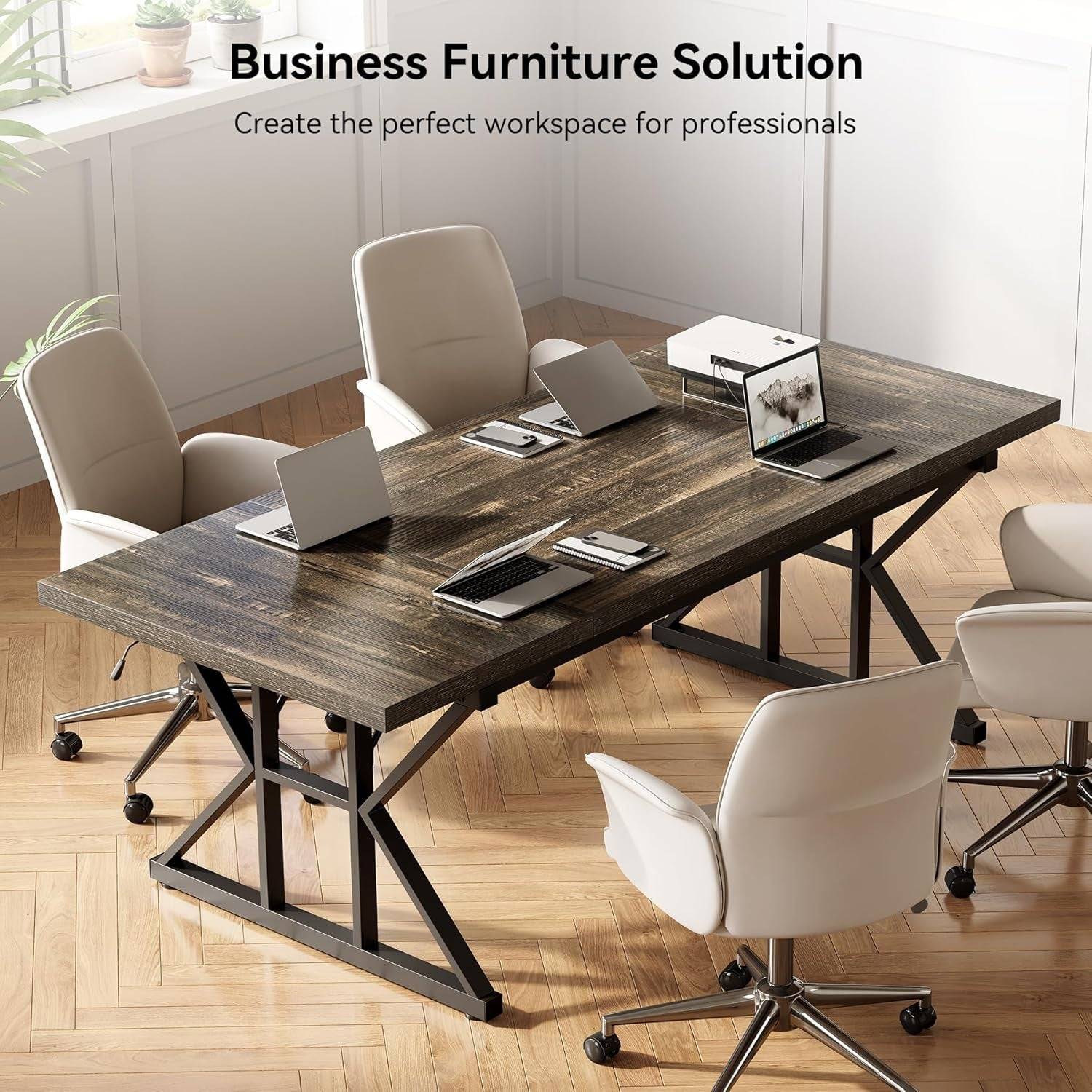 70.8-Inch Large Executive Desk, Extra Long Computer Office Desk