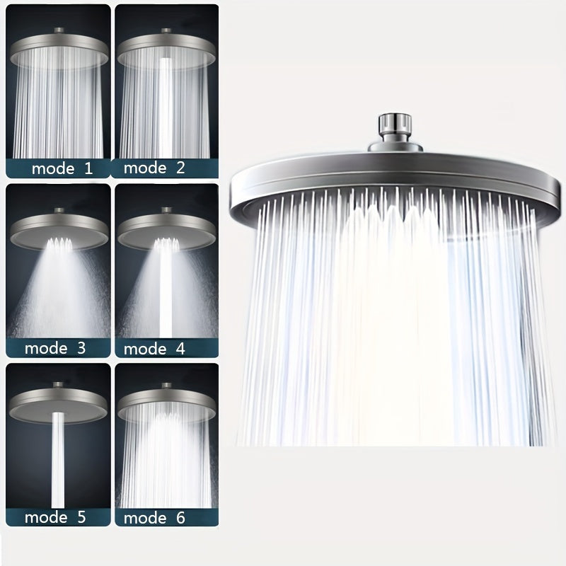 1pc Premium High-pressure Shower Head - Top Spray, Wide Coverage, Lotus Design - Durable, Pressurized, Single-head for a Luxurious Bath Experience - Perfect Household Bathroom Accessory