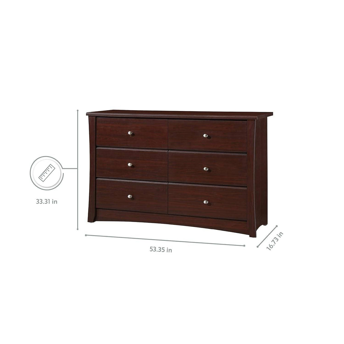Crescent 6 Drawer Double Dresser (Espresso) – GREENGUARD Gold