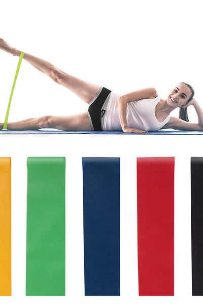 5 Level Resistance Rubber Bands Yoga Training Elastic Bands