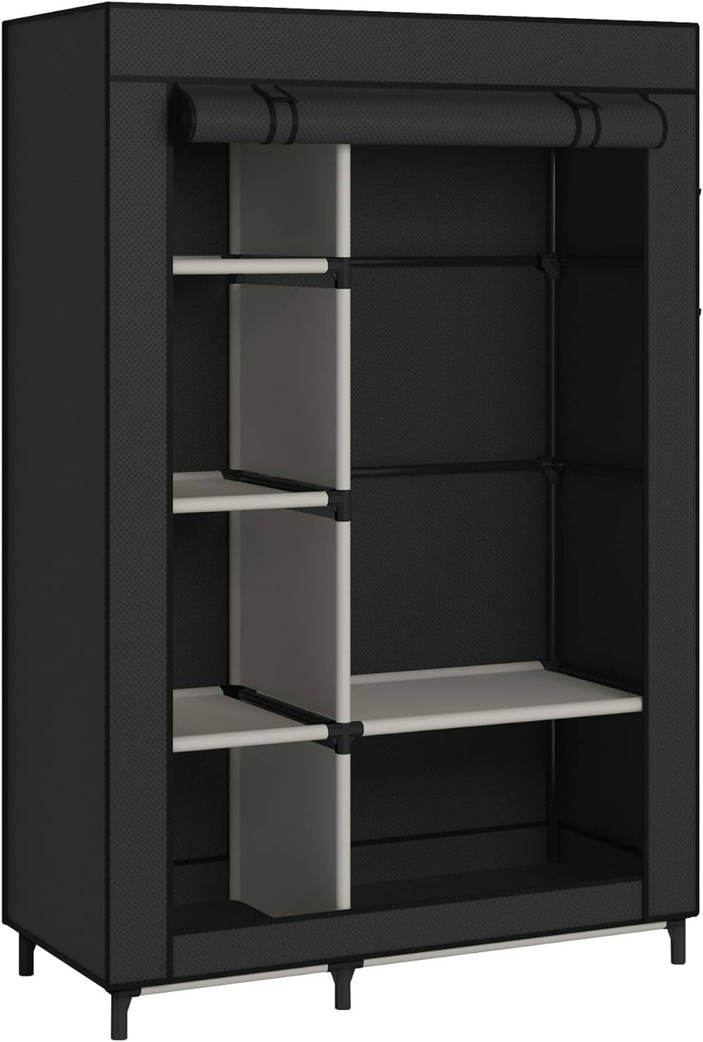 Portable Closet Organizers, Clothing Storage, Wardrobe with 6 Shelves