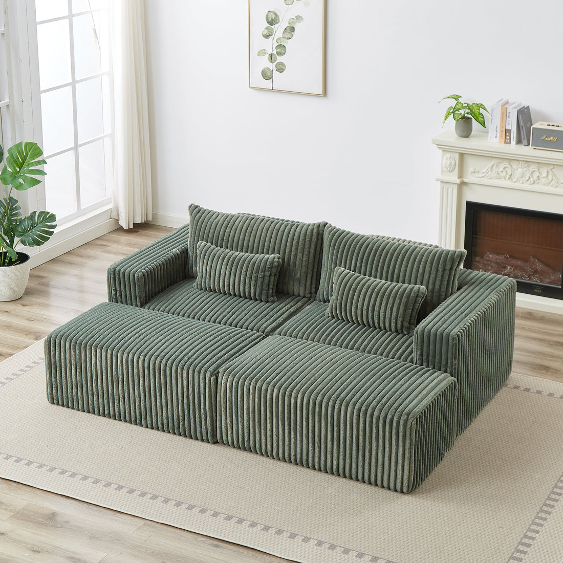 87" Oversized Sectional Lounge Chaise,No Assembly Required,Cloud Plush