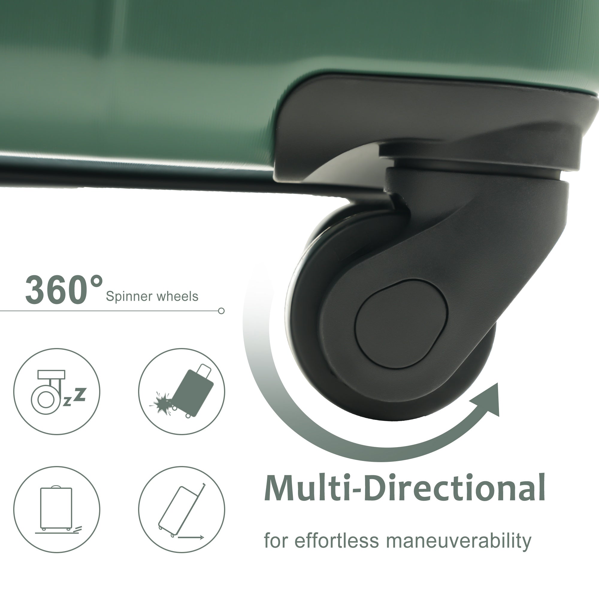 20-Inch Hardshell Carry-On Luggage, Lightweight Durable ABS Suitcase