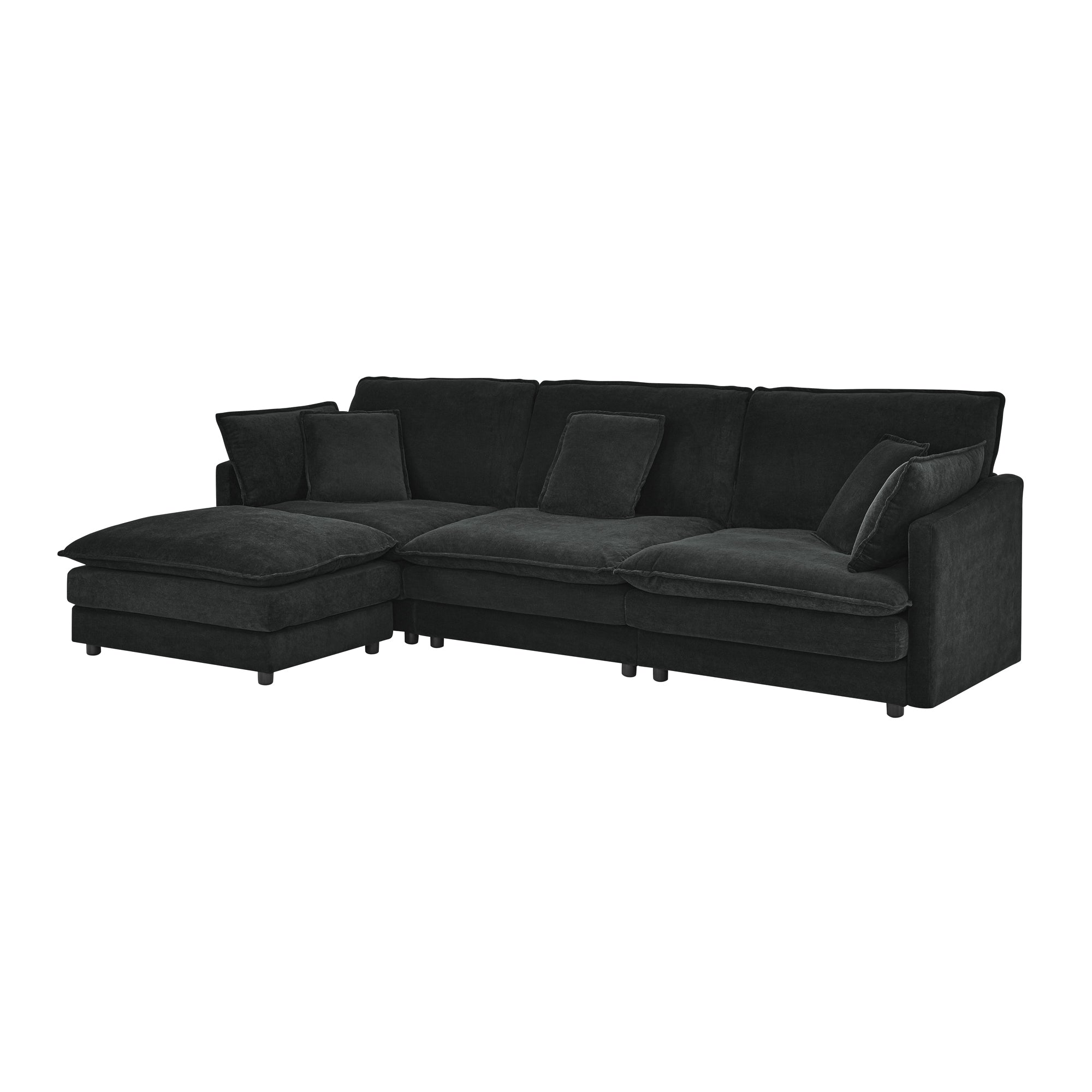 Modern Home Living Room L-Shaped Sectional Sofa Couches with Storage