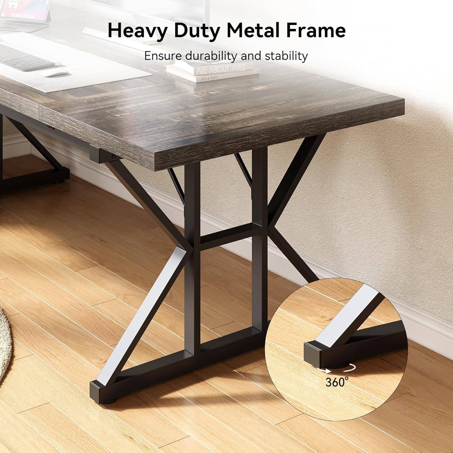 70.8-Inch Large Executive Desk, Extra Long Computer Office Desk