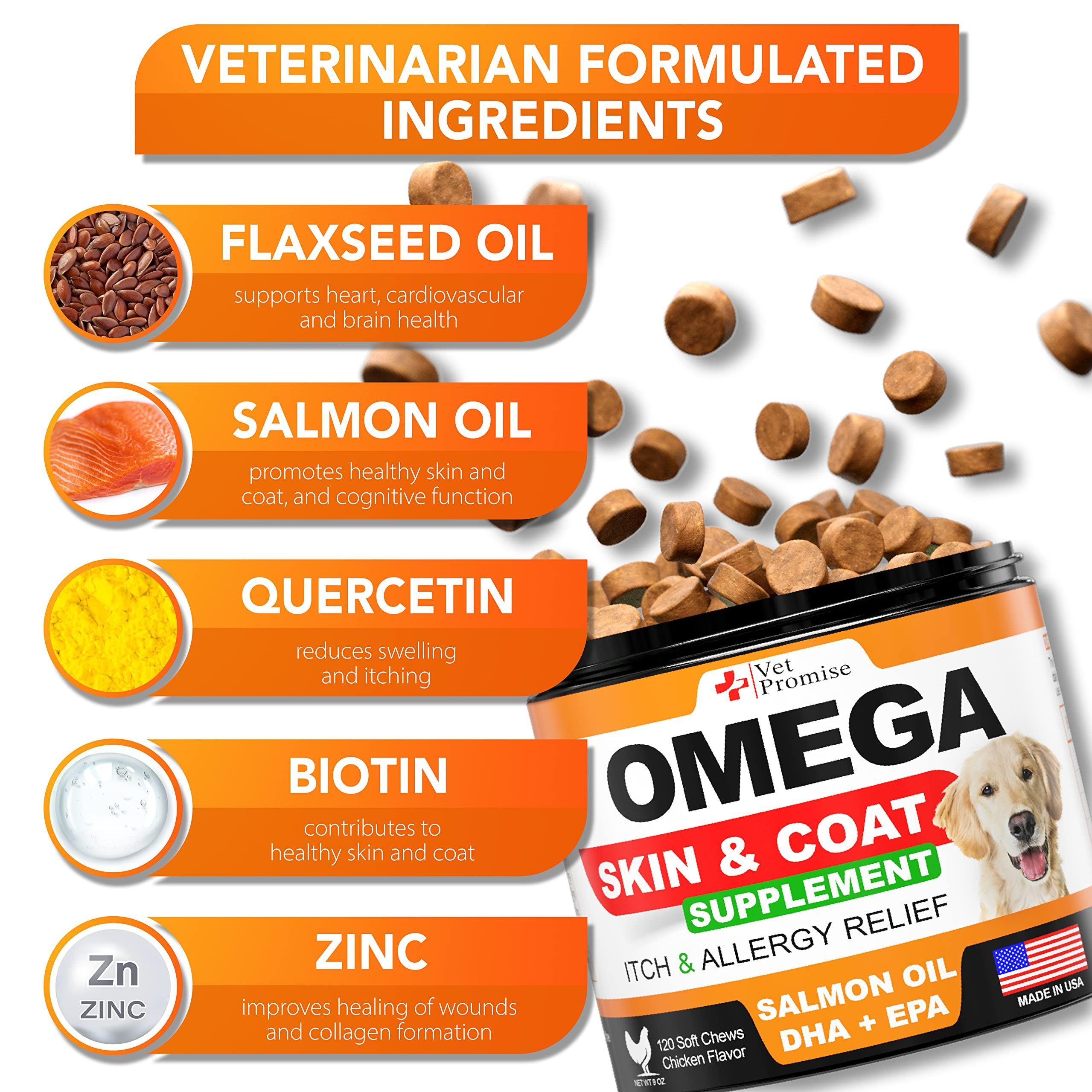 Omega 3 for Dogs Dog Skin and Coat Supplement Fish Oil for Dogs