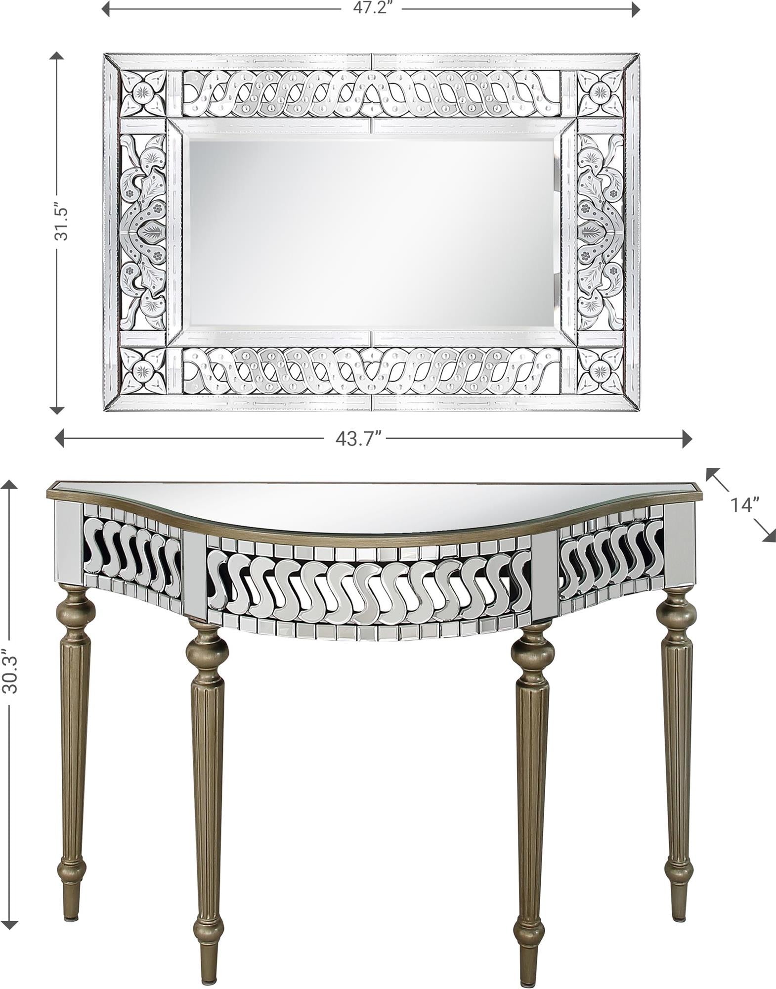 Atelier Wall Mirror and Console Table