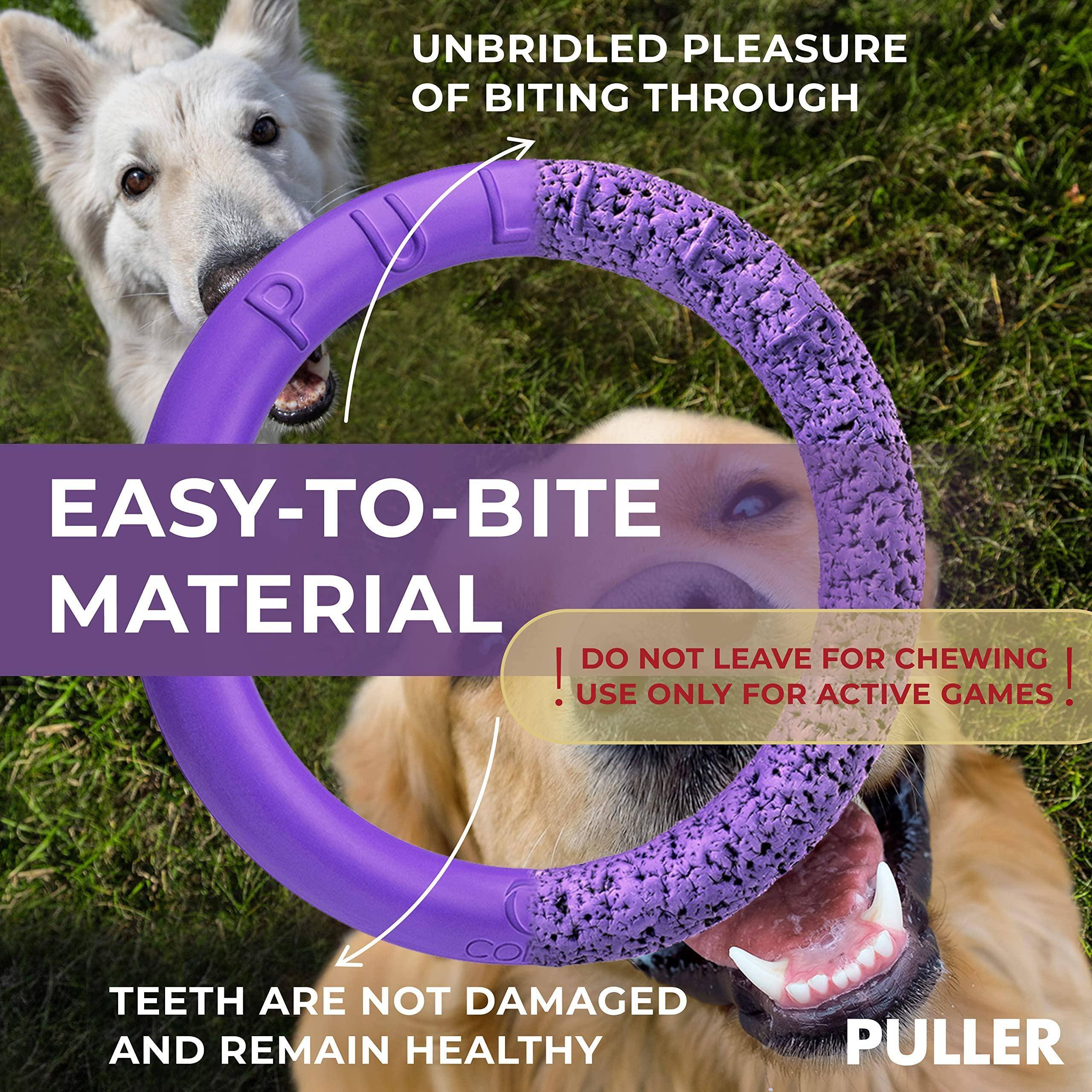 Puller Outdoor Dog Ring Toys Dog Fetch Toy & Tug of War Dog Toy for