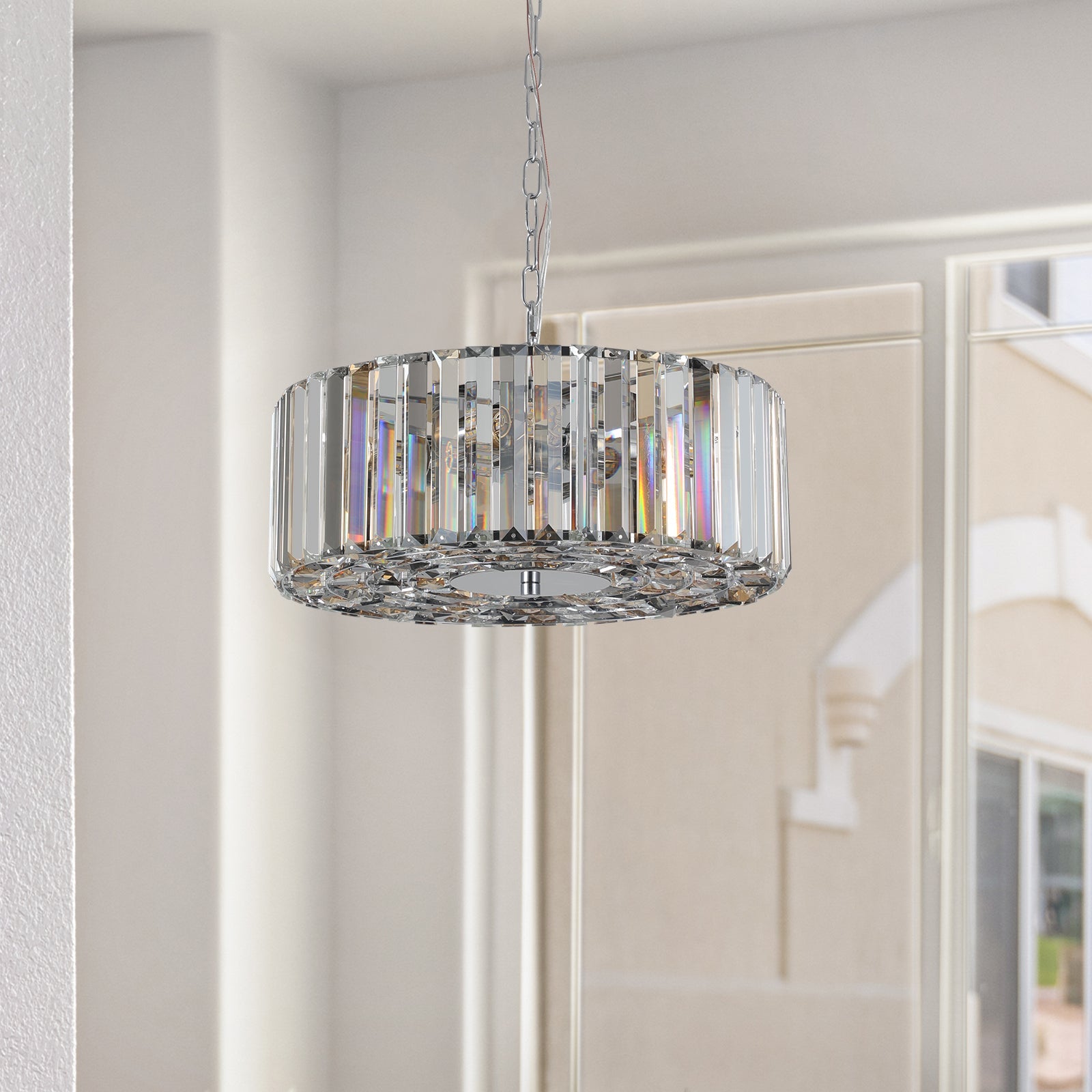 Modern Crystal Chandelier for Living-Room Round Cristal Lamp Luxury
